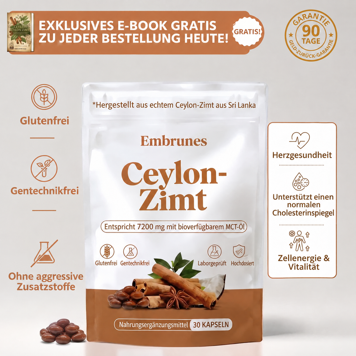 Embrunes Ceylon-Zimt – 7.200 mg mit MCT-Öl