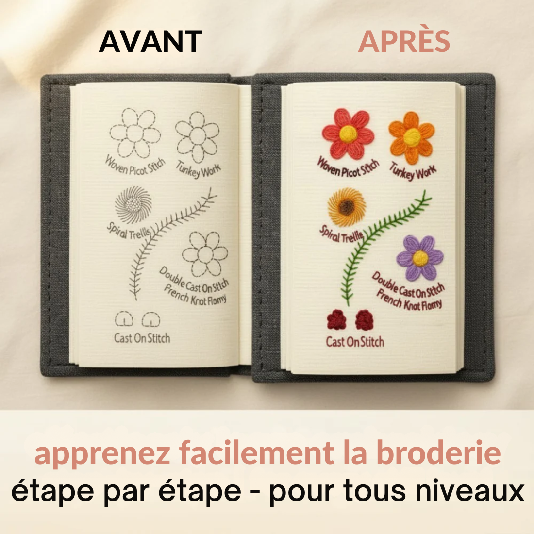 Livre de broderie Embrunes