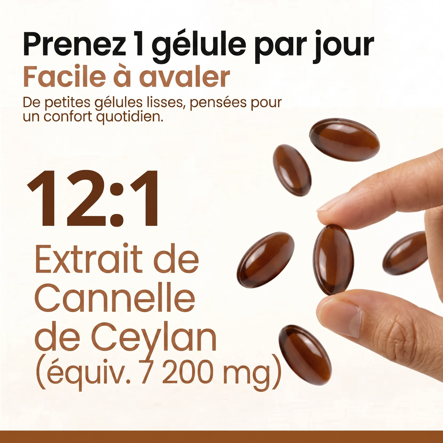 Cannelle de Ceylan Embrunes — 7 200 mg à l'huile MCT